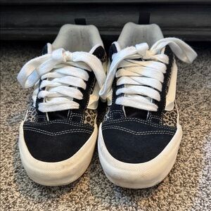 Vans Black and White Sneakers with Logo